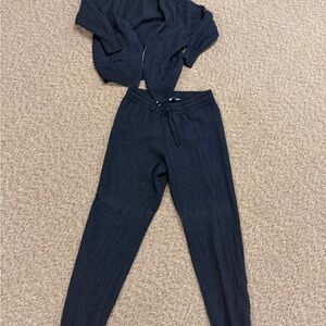 Saks Fifth Avenue Black Track Pants & Jacket Set
